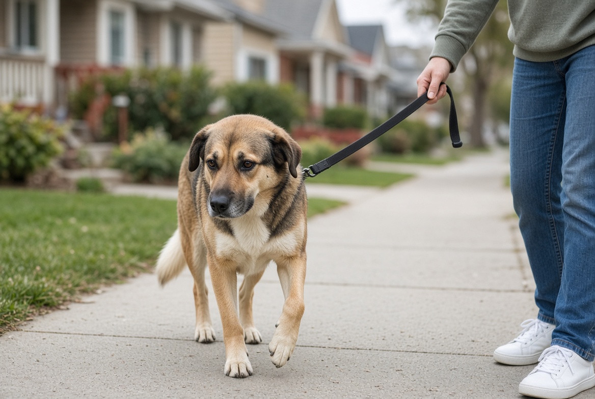 Dog limping on front leg while walking outdoors — why is my dog limping guide