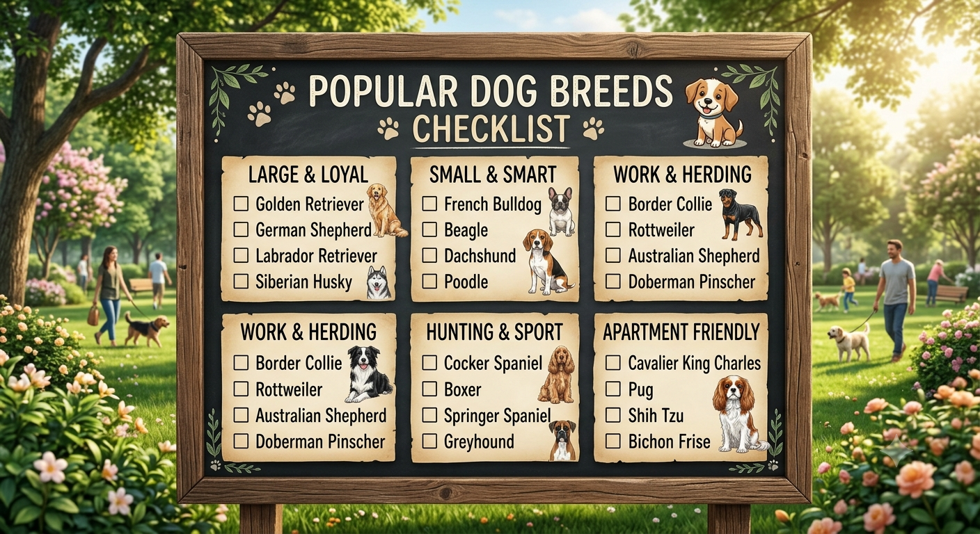 Checklist for choosing among popular dog breeds in the USA
